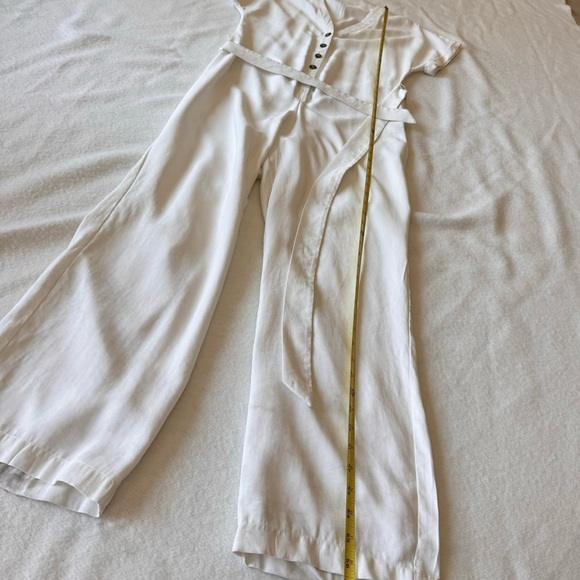 Mango White Jumpsuit Rayon Size Small - Picture 5 of 10